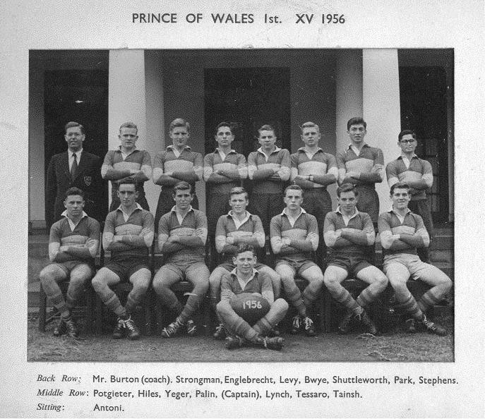 Prince of Wales School Rugby Team 1956